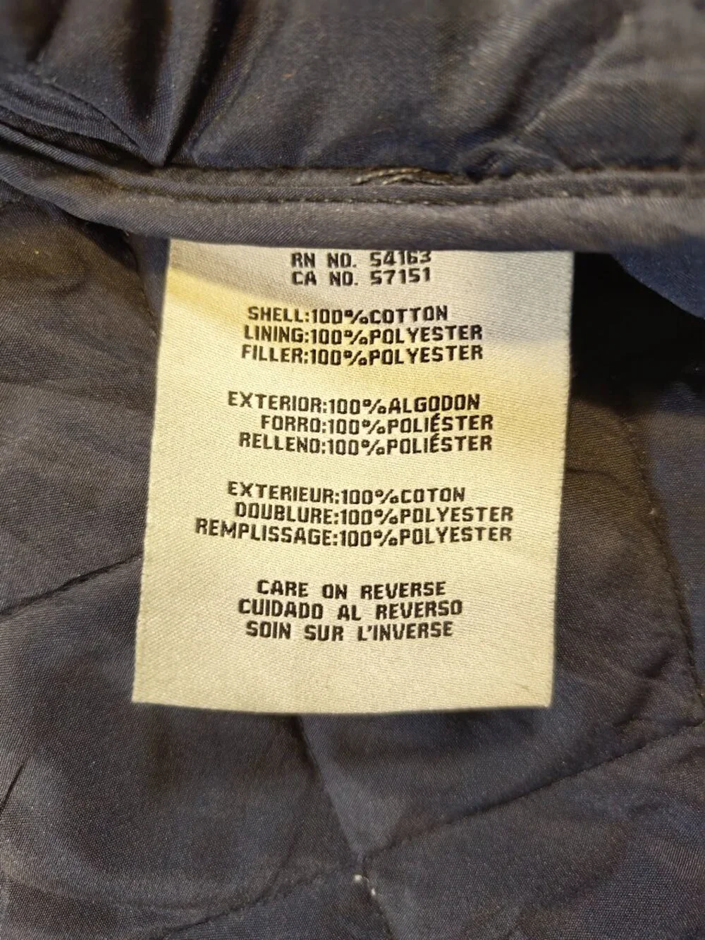 Levi’s Quilted Snap Jacket | Men’s Medium | Navy Cotton Shell